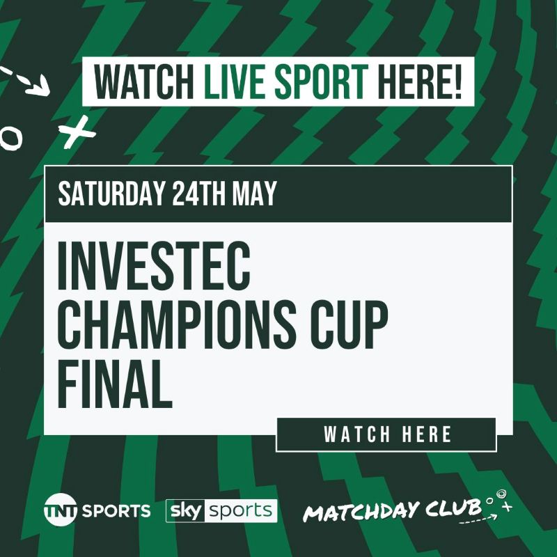 May final: Investec champions cup final shown here