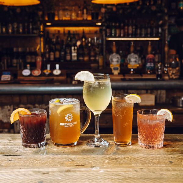 Summer drinks on the bar; cocktails, spritz and specials