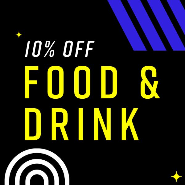 10% OFF FOOD AND DRINK WHEN WATCHING LIVE SPORT
